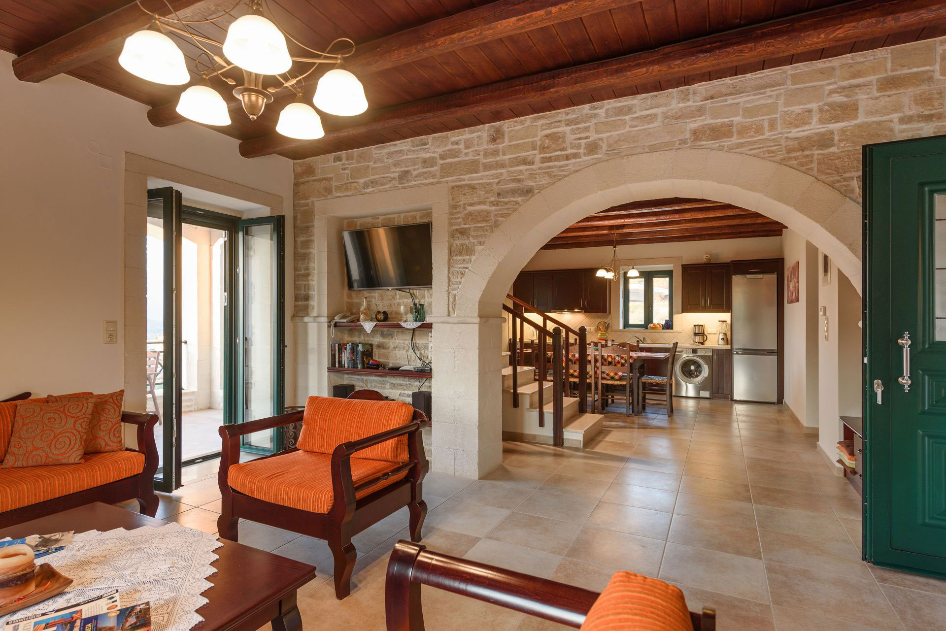 Kalamaki Holidays Villa Dionysos Living&Kitchen