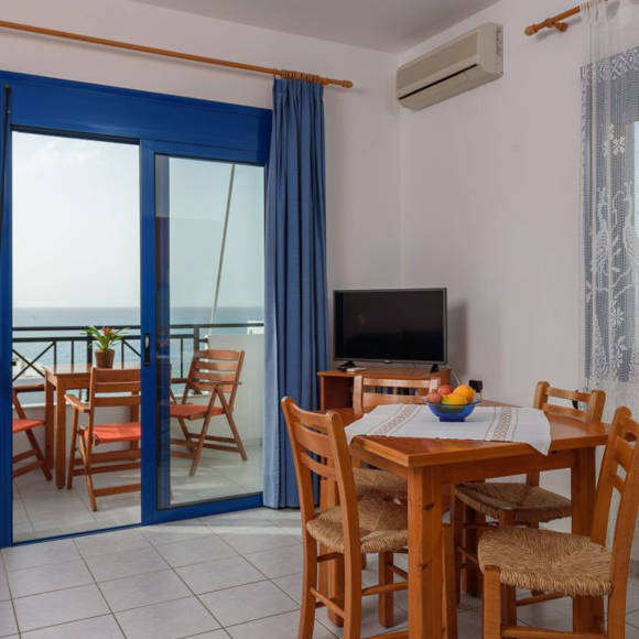 Kalamaki Holidays Finikas Apartment Seaview Kitchen Balcony